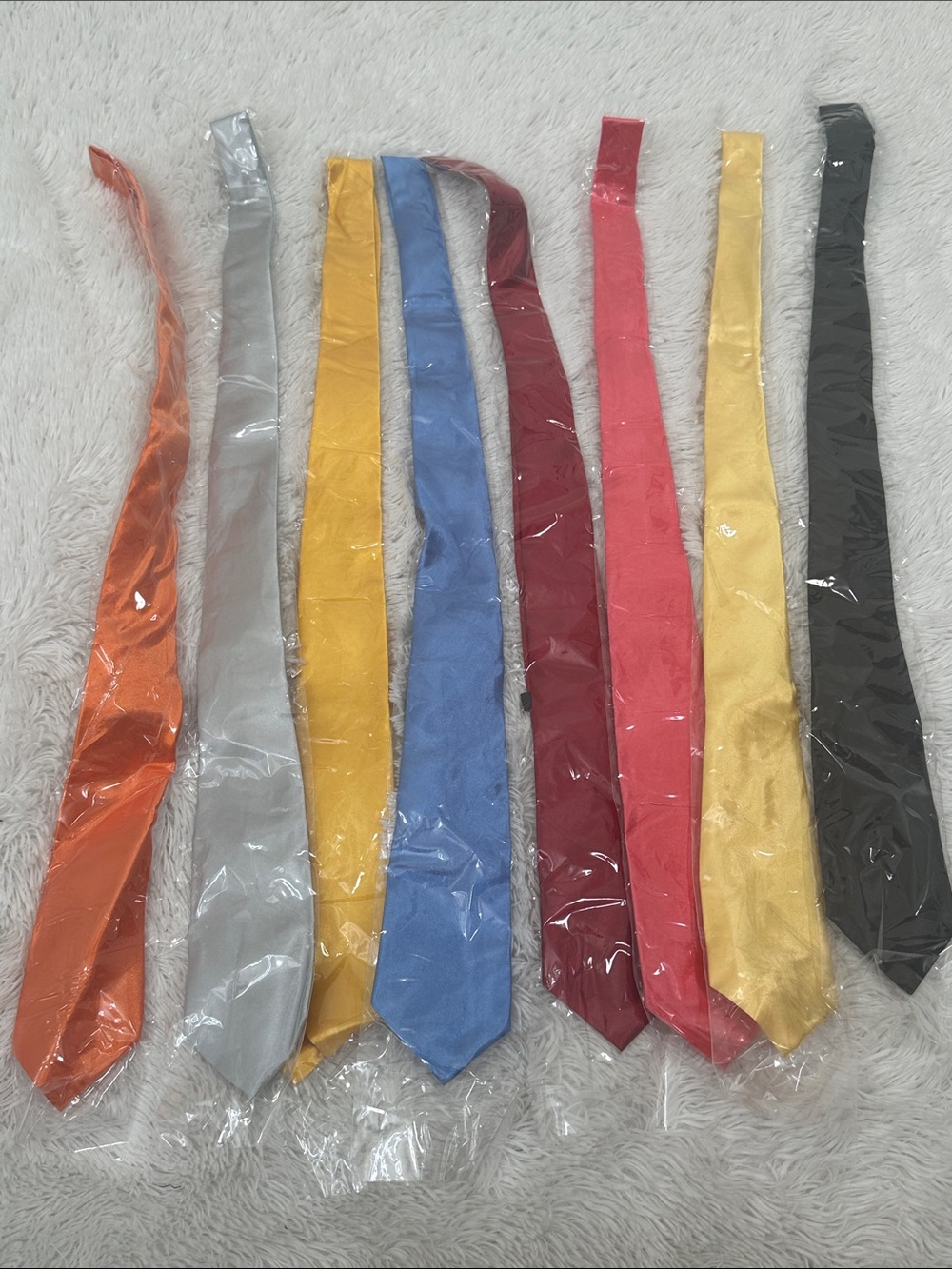 🐛 New! Set of 8 Satin Neck Ties